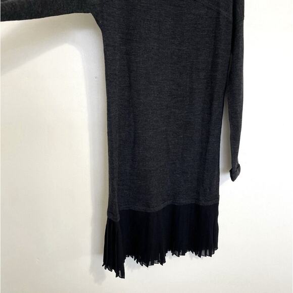 Wrap London Phoebe Merino Wool Pleated Shift Dress Size 2 Black Modest Academia - Picture 5 of 10